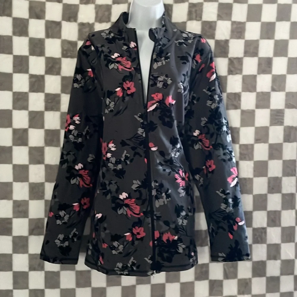 Lane Bryant jacket 22/24 Zip Up Casual floral jogger women’s - Picture 2 of 4